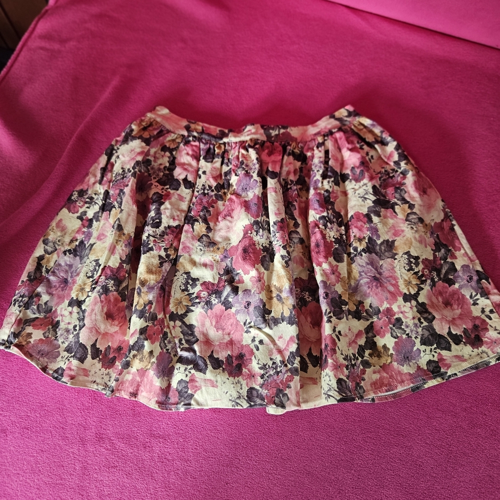 DO+BE Floral Multicolor Skater Skirt
